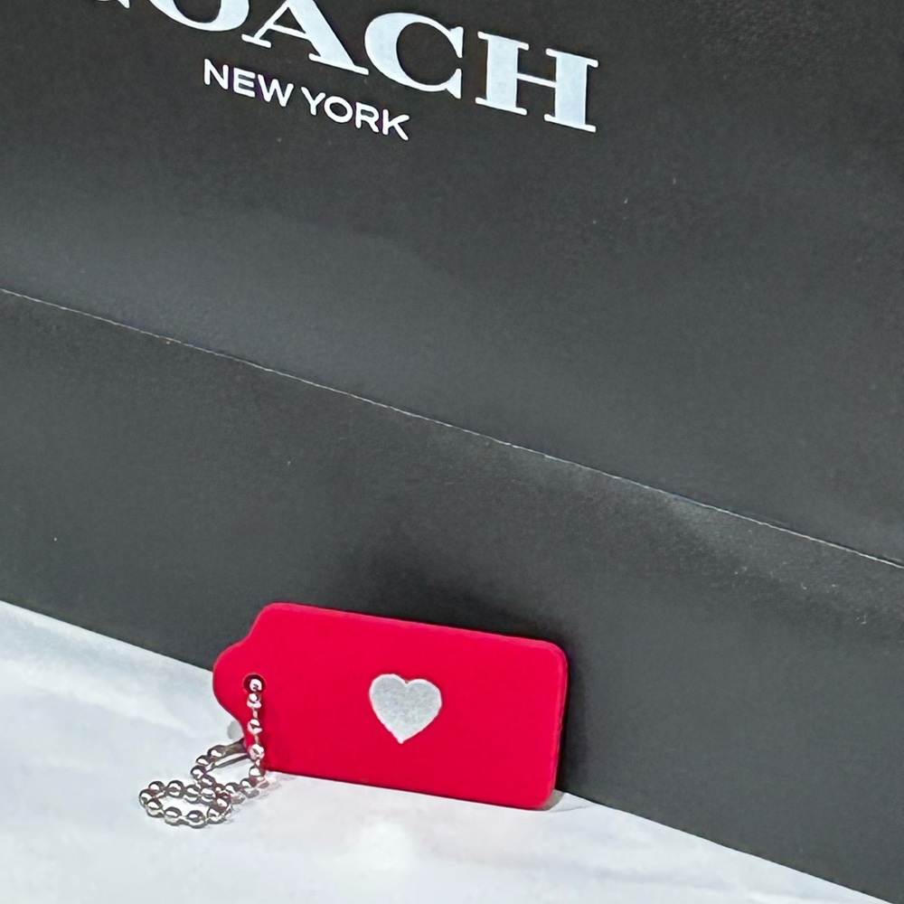 Coach Dark Pink Personalized Bag Tag - Picture 3 of 7